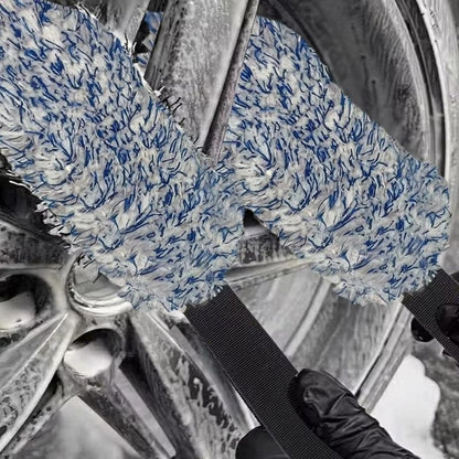 Car Wheel Wash Towel Automotive Tire Wiping Towel Wheel Hub Cleaning Rag Long Strap Tires Detailing Towel