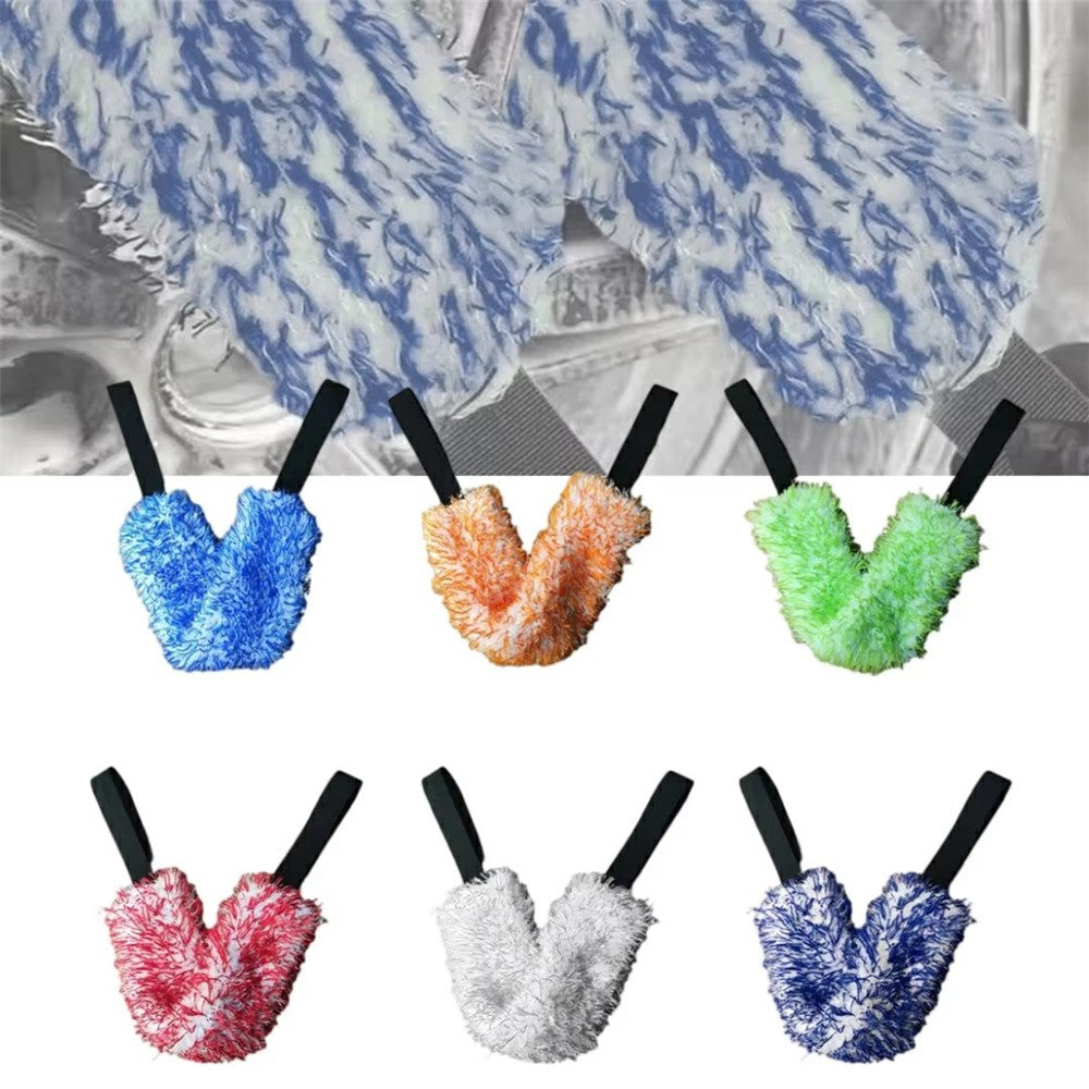 Car Wheel Wash Towel Automotive Tire Wiping Towel Wheel Hub Cleaning Rag Long Strap Tires Detailing Towel