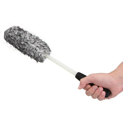 Wheel Rim Cleaning Brush Automobile Tire Hub Ultra-fine Microfiber Cleaner Tool with Spacer Plate