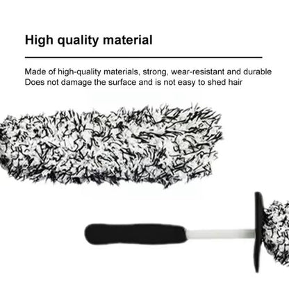 Wheel Rim Cleaning Brush Automobile Tire Hub Ultra-fine Microfiber Cleaner Tool with Spacer Plate