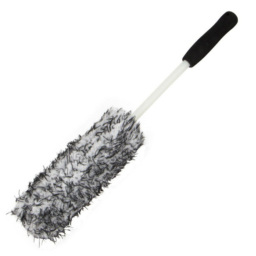 Wheel Rim Cleaning Brush Automobile Tire Hub Ultra-fine Microfiber Cleaner Tool with Spacer Plate