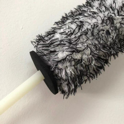 Wheel Rim Cleaning Brush Automobile Tire Hub Ultra-fine Microfiber Cleaner Tool with Spacer Plate