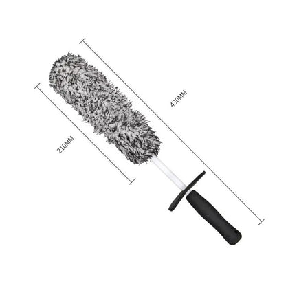 Wheel Rim Cleaning Brush Automobile Tire Hub Ultra-fine Microfiber Cleaner Tool with Spacer Plate
