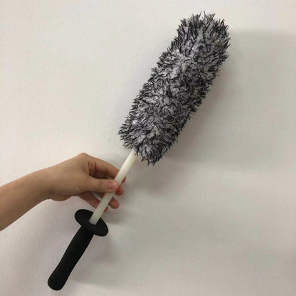 Wheel Rim Cleaning Brush Automobile Tire Hub Ultra-fine Microfiber Cleaner Tool with Spacer Plate