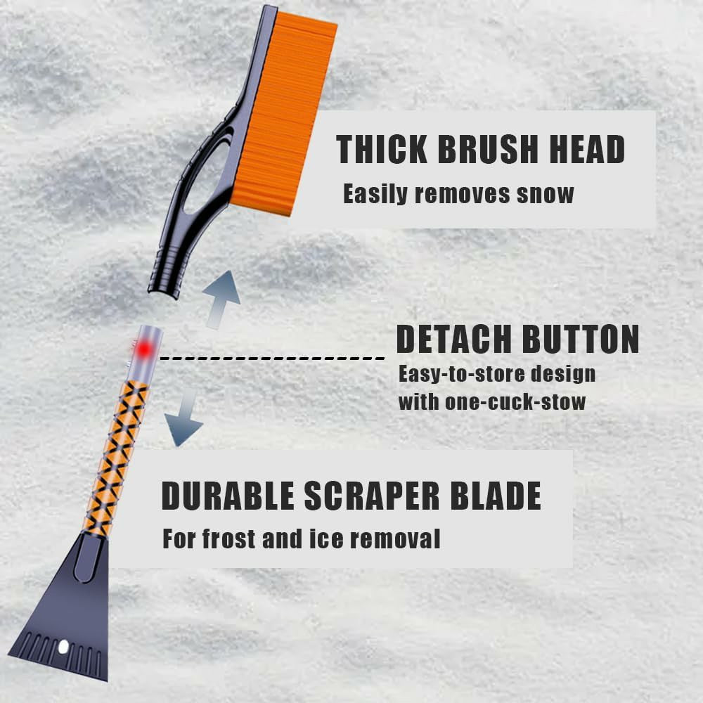 ST-3910 2 in 1 Detachable Car Snow Brush Ice Scraper Winter Windshield Cleaner for Vehicles