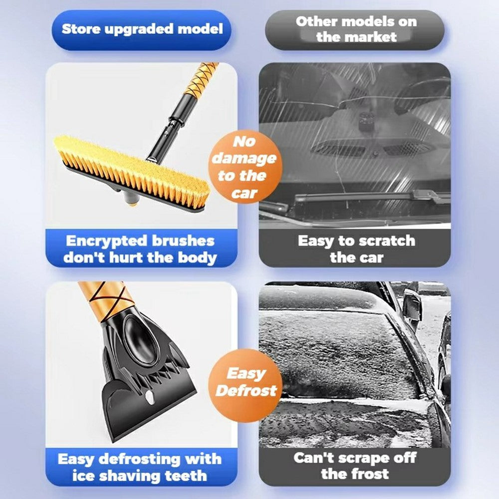 ST-3909 360 Degree Rotatable Car Snow Brush Ice Scraper 2 in 1 Winter Windshield Cleaner for Vehicles