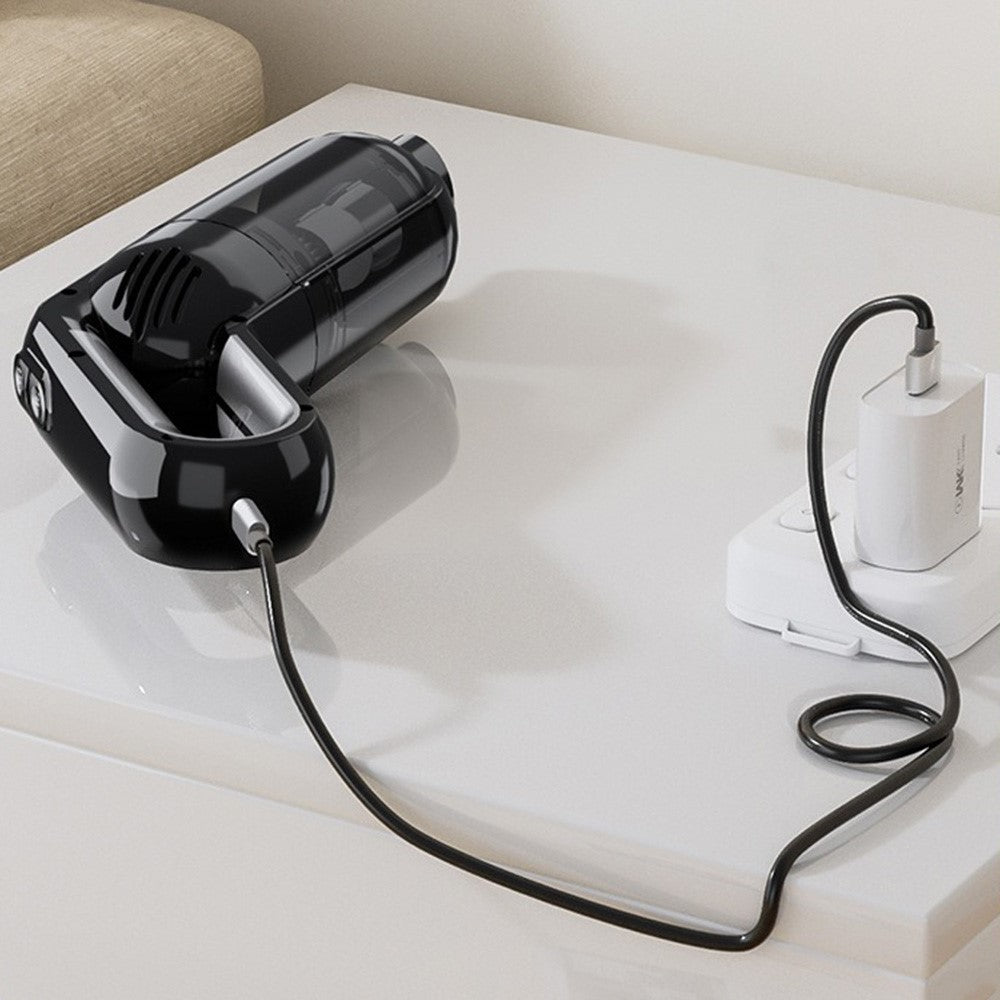 Handheld Car Vacuum Cleaner 8kPa Powerful Suction Low Noise Cordless Dust Blower with LED Light