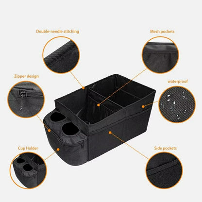 Multi Pocket Car Trunk Organizer Large Capacity Foldable 600D Oxford Fabric Storage Box