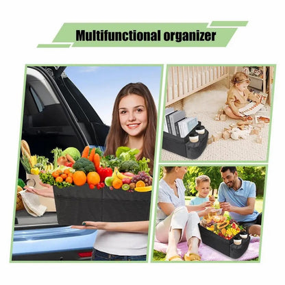 Multi Pocket Car Trunk Organizer Large Capacity Foldable 600D Oxford Fabric Storage Box