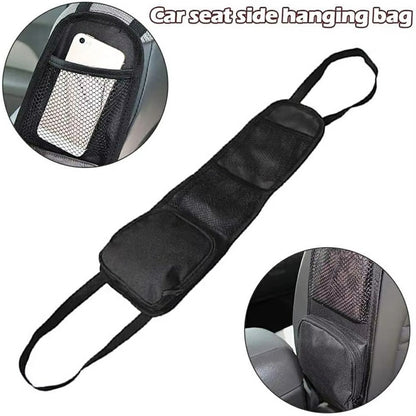Car Seat Side Storage Organizer Waterproof Multi-Pocket Hanging Bag for Map Water Bottle Umbrella