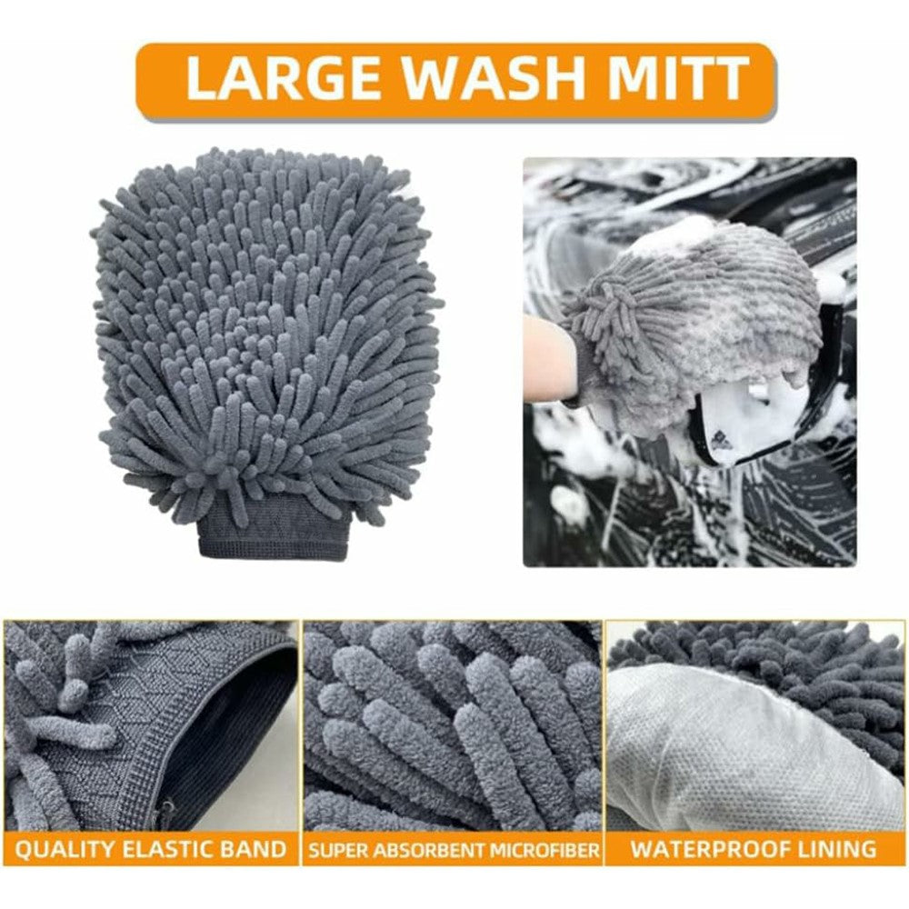 10Pcs Car Cleaning Kit Wash Brush Set with Detailing Tools Auto Maintenance Accessories