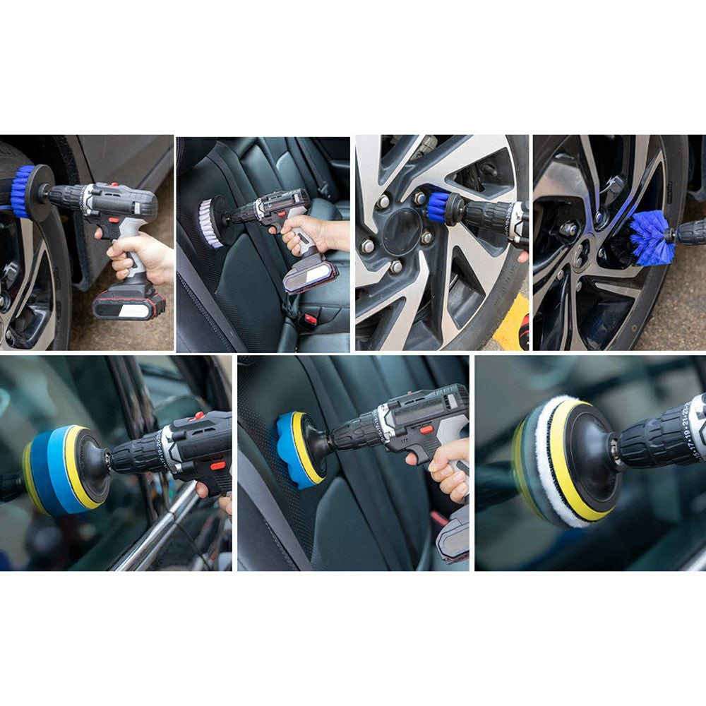 10Pcs Car Cleaning Kit Wash Brush Set with Detailing Tools Auto Maintenance Accessories