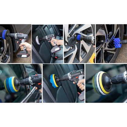 10Pcs Car Cleaning Kit Wash Brush Set with Detailing Tools Auto Maintenance Accessories