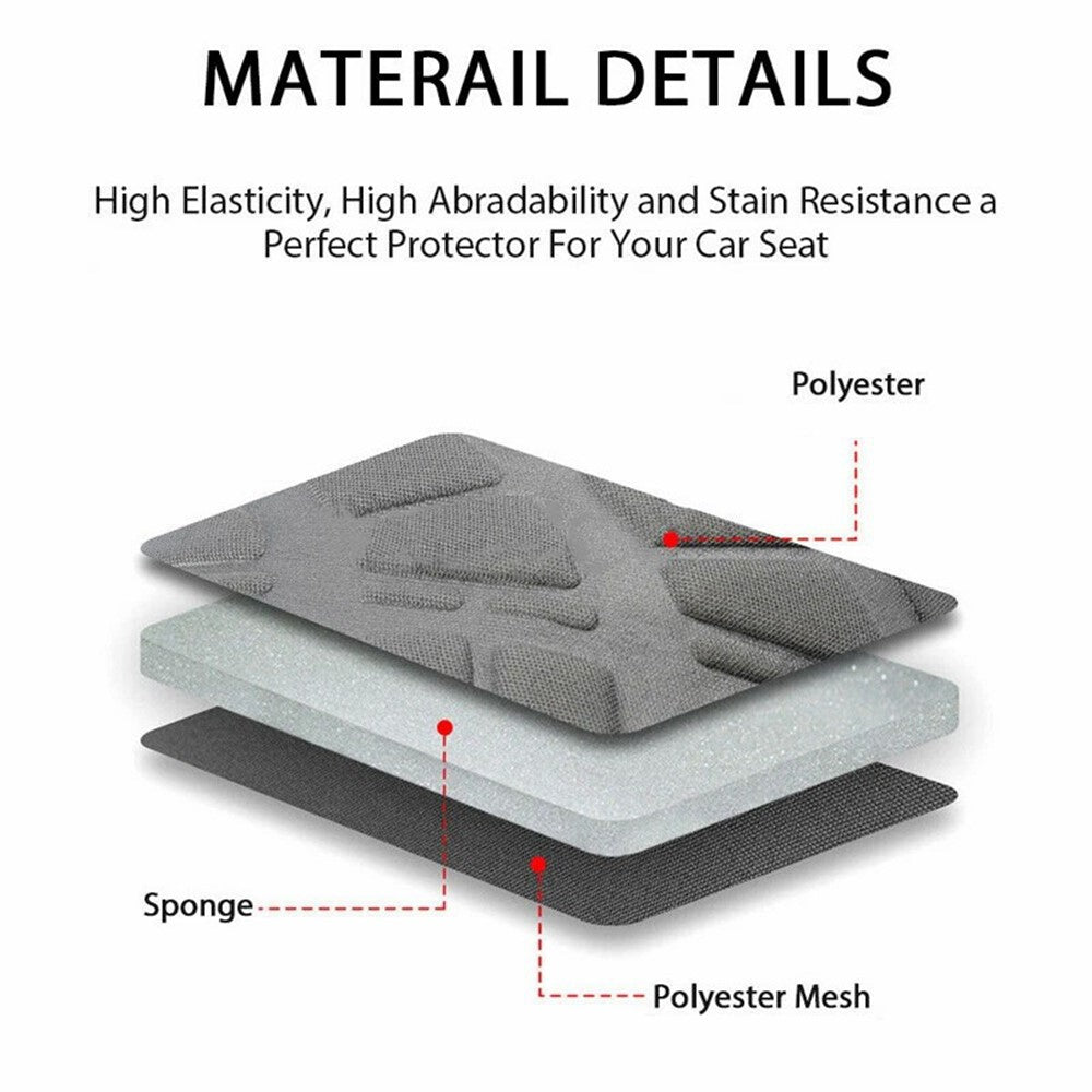 9Pcs Car Seat Covers Full Set Automotive 5-Seats Front Rear Covers Headrest Protectors