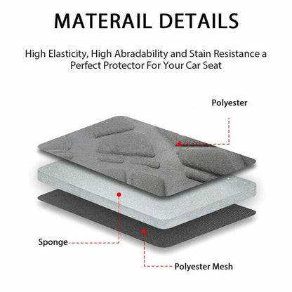 9Pcs Car Seat Covers Full Set Automotive 5-Seats Front Rear Covers Headrest Protectors