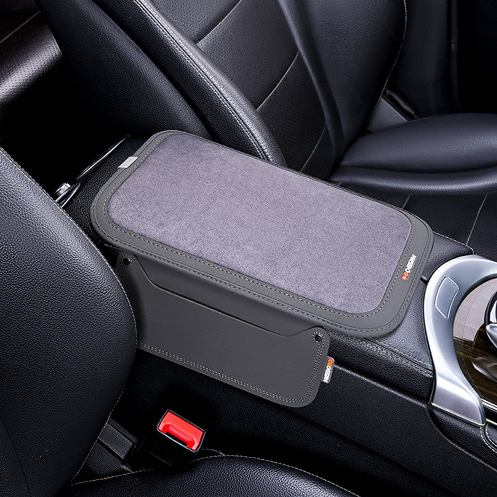 For Performance X3 / X4 / F30 / F06 / F02 Car Armrest Pad Leather Elbow Rest Cover with Storage Pocket