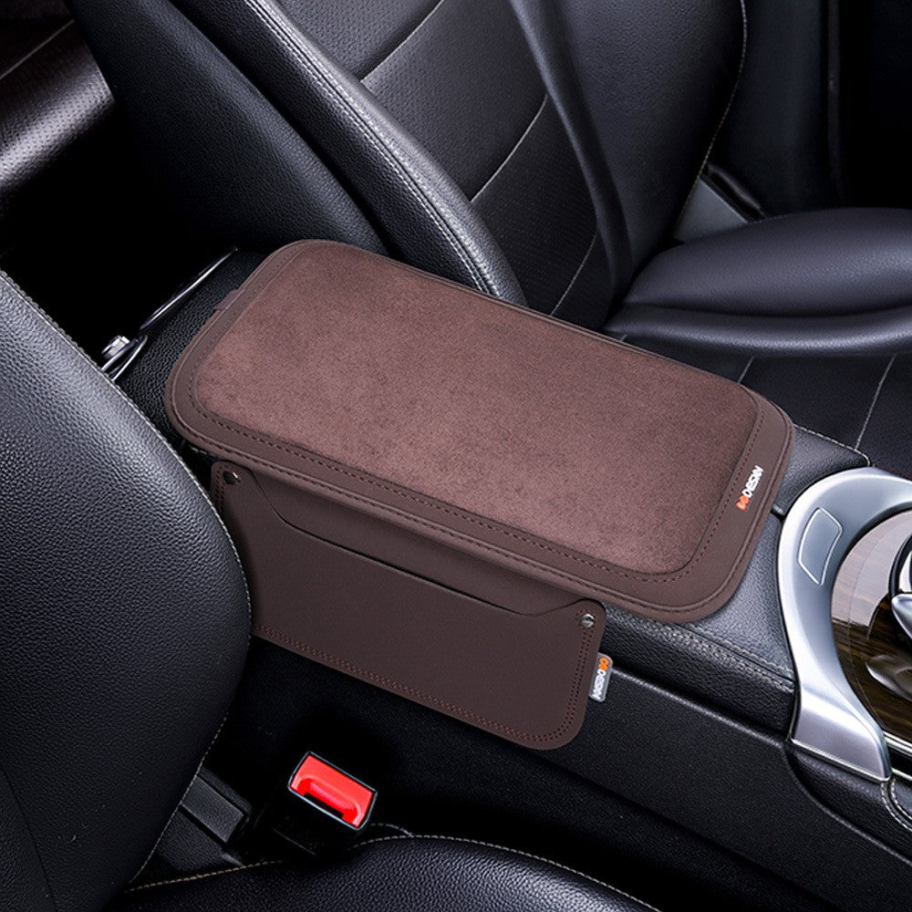 For Performance X3 / X4 / F30 / F06 / F02 Car Armrest Pad Leather Elbow Rest Cover with Storage Pocket