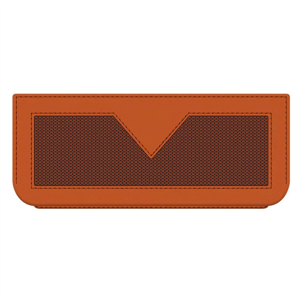 PU Leather Car Storage Bag Multi-Functional Mesh Pouch Adhesive Phone Holder for Vehicle Interior Organization