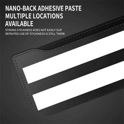 PU Leather Car Storage Bag Multi-Functional Mesh Pouch Adhesive Phone Holder for Vehicle Interior Organization
