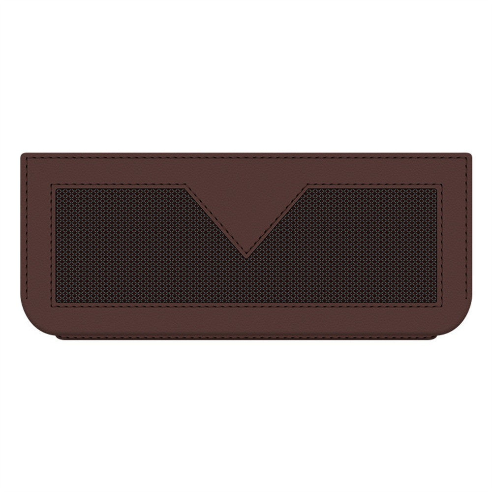PU Leather Car Storage Bag Multi-Functional Mesh Pouch Adhesive Phone Holder for Vehicle Interior Organization