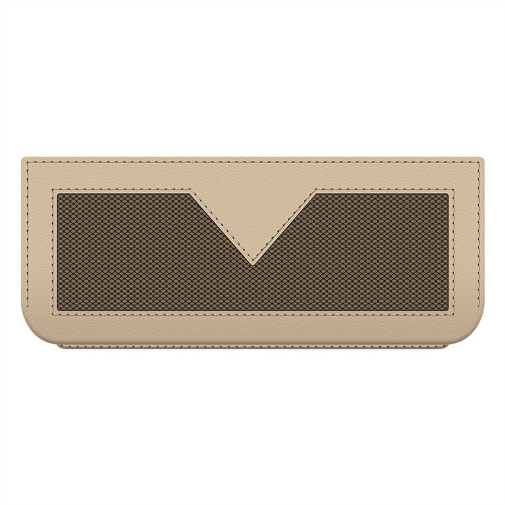 PU Leather Car Storage Bag Multi-Functional Mesh Pouch Adhesive Phone Holder for Vehicle Interior Organization