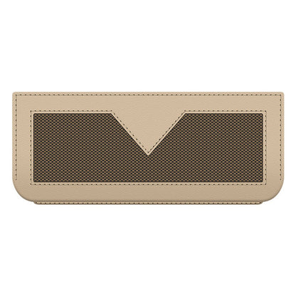 PU Leather Car Storage Bag Multi-Functional Mesh Pouch Adhesive Phone Holder for Vehicle Interior Organization