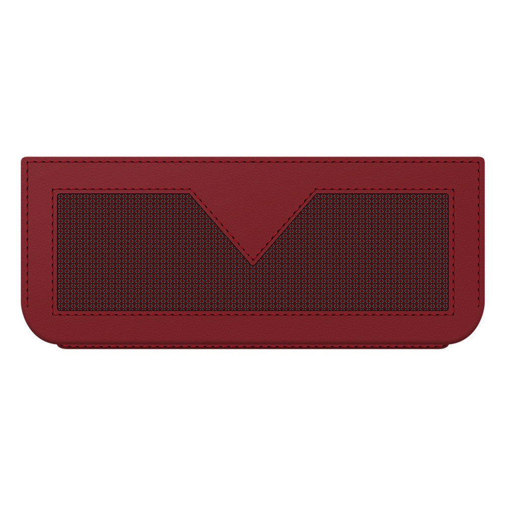 PU Leather Car Storage Bag Multi-Functional Mesh Pouch Adhesive Phone Holder for Vehicle Interior Organization