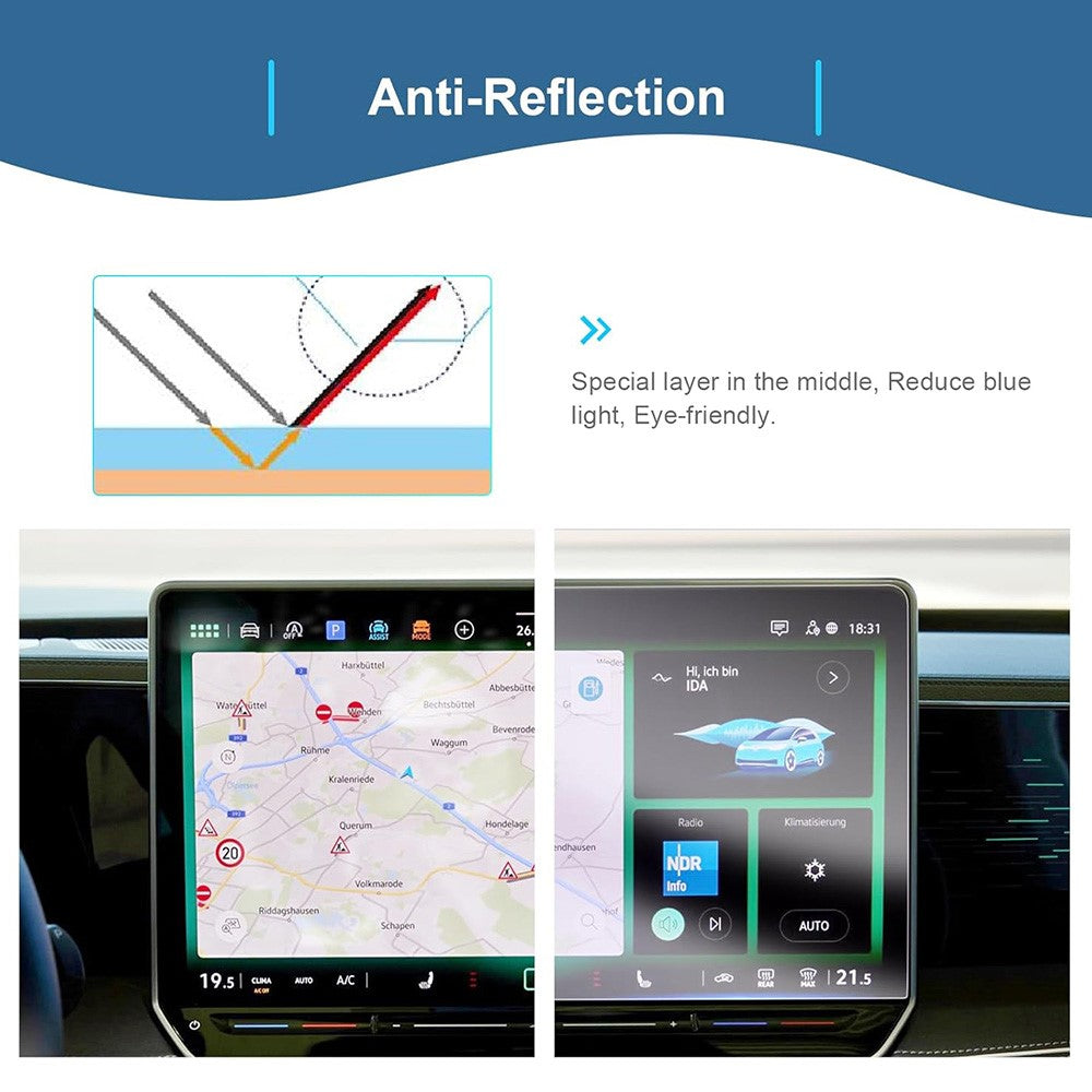 For ID.4X  /  ID.6X 2021-2024 12 Inch Navigation Screen Protector 9H Hardness HD Clear Tempered Glass Film