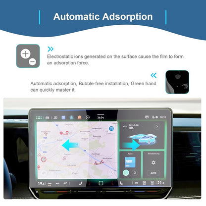 For ID.4X  /  ID.6X 2021-2024 12 Inch Navigation Screen Protector 9H Hardness HD Clear Tempered Glass Film