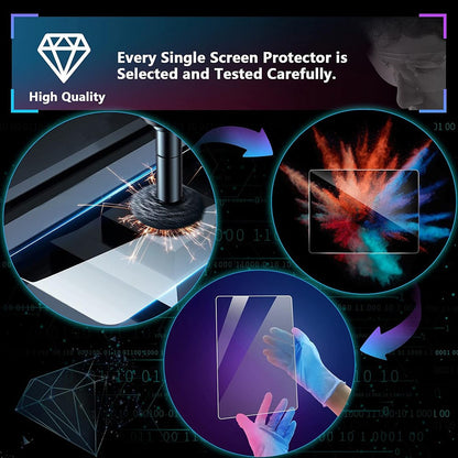 For T-ROC 2018 8 Inch Navigation Screen Protector 9H Hardness Shatterproof Tempered Glass Film (with Knob Holes)