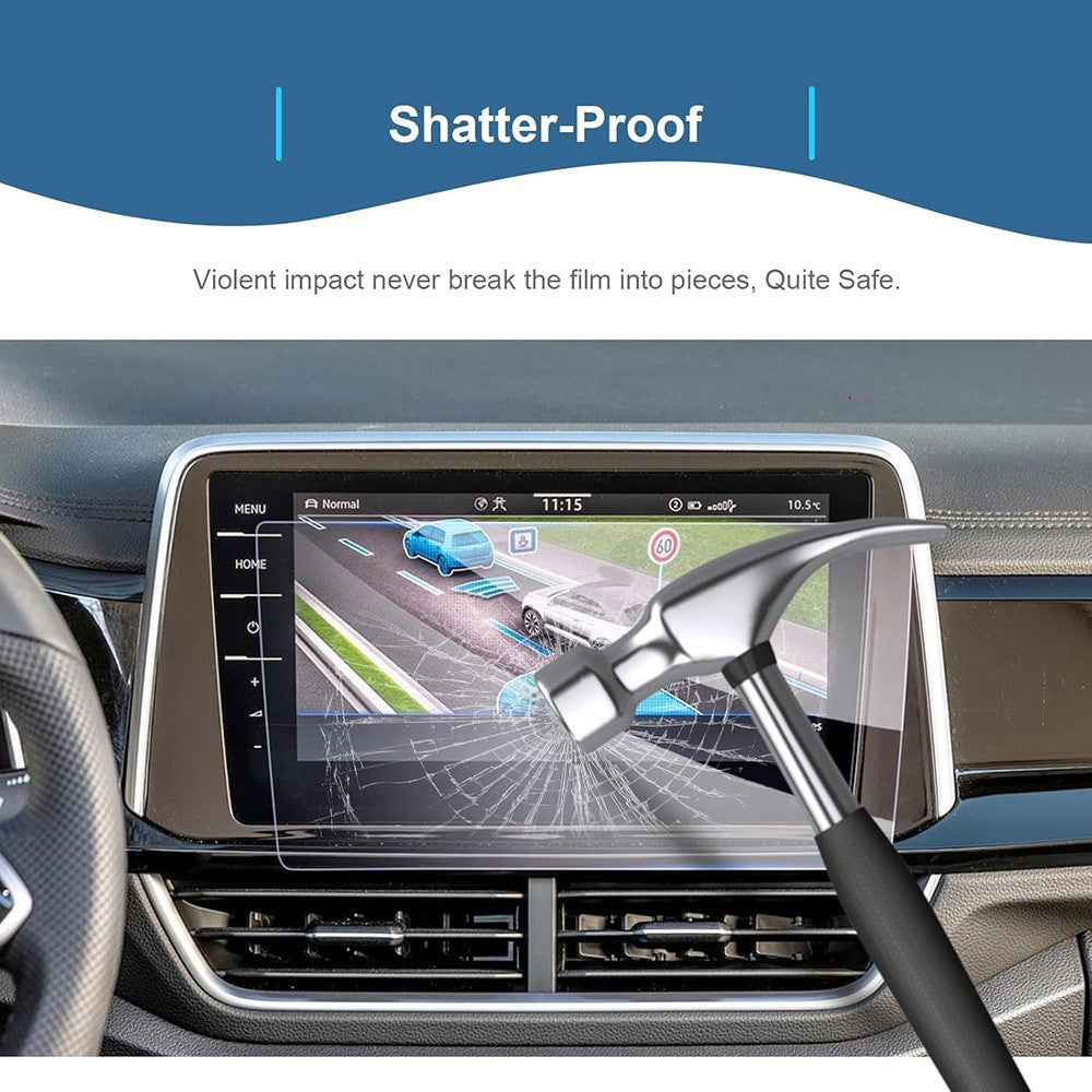 For T-ROC 2021-2025 9.2 Inch Navigation Screen Protector 9H Hardness Shatterproof Tempered Glass Film