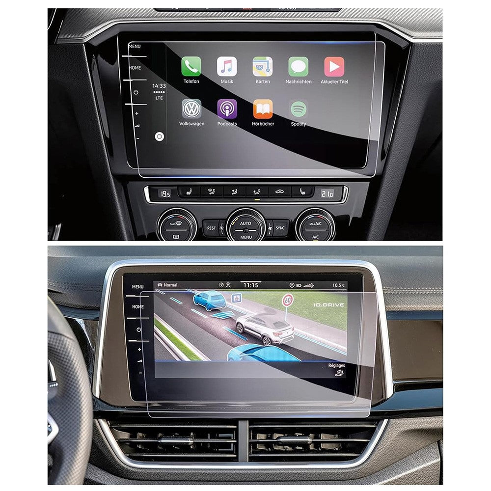 For T-ROC 2021-2025 9.2 Inch Navigation Screen Protector 9H Hardness Shatterproof Tempered Glass Film