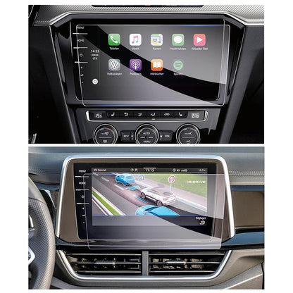 For T-ROC 2021-2025 9.2 Inch Navigation Screen Protector 9H Hardness Shatterproof Tempered Glass Film