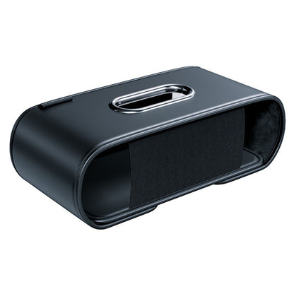 KABULUN Car Tissue Box Holder Multi-function Organizer Leather Elastic Clip Mount for Dashboard