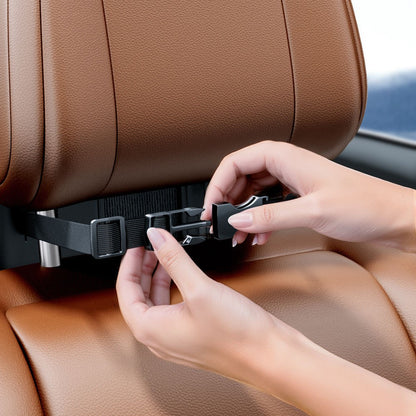 KABULUN Car Tissue Box Holder Multi-function Organizer Leather Elastic Clip Mount for Dashboard