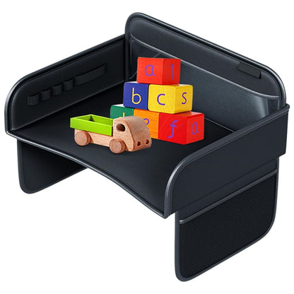 KABULUN Car Safety Table Car Seat Back Organizer Kids Travel Tray Table with Storage Pockets for Children