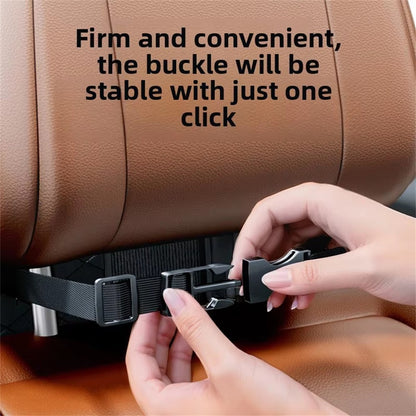 Car Tissue Box Holder Leather Vehicle Seat Back Organizer with Metal Opening Design for Cars
