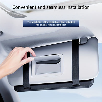 Car Sun Visor Organizer Tissue Box Holder Glasses Storage Compartment Multi-functional Card Storage Pouch for Cars Trucks