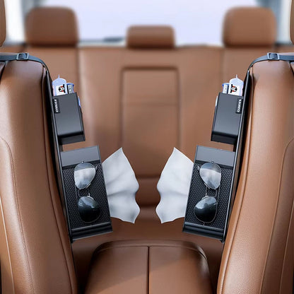 Car Seat Side Tissue Box Holder Hanging Organizer Multi-Functional Storage Bag for Universal Vehicle Interior