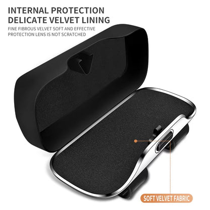 Clip-on Sun Visor Mount Sunglasses Storage Box Space Saving Car Glasses Holder Case