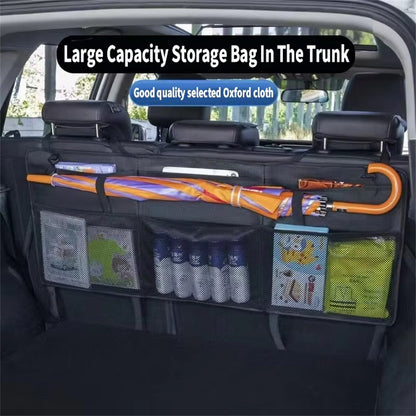 Car Trunk Storage Bag Oxford Cloth Waterproof Large Capacity Seat Back Headrest Hanging Organizer