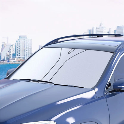Size L Foldable Car Windshield Sunshade Silver Coating UV Protection Heat Insulation Sun Shade for Universal Vehicle