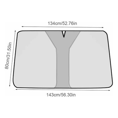 Size L Foldable Car Windshield Sunshade Silver Coating UV Protection Heat Insulation Sun Shade for Universal Vehicle
