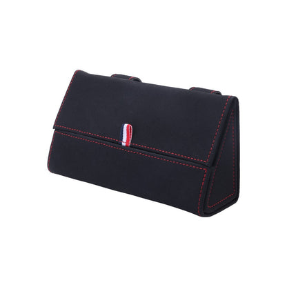 Large Size Car Sun Visor Organizer Box Suede Clip-on Magnetic Eyeglasses Case Card Holder