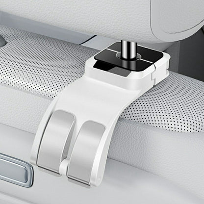 Double Hook Car Headrest Hanger 25KG Load Bearing Rear Seat Hanging Hook for Storage Organization
