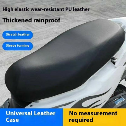 50x27cm Universal Motorcycle Scooter Seat Cover PU Leather Waterproof All Season Seat Protective Cover for Electric Bike