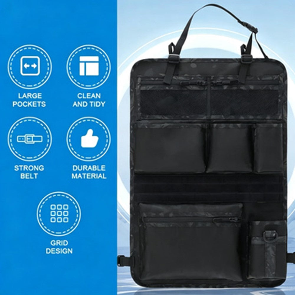 600D Oxford Fabric Car Seat Back Hanging Organizer Multi Pocket Storage Bag for SUV