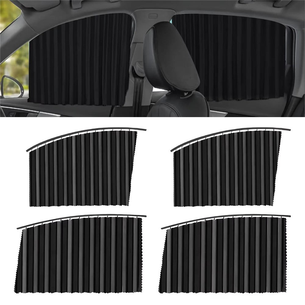 4Pcs / Set Car Magnetic Sunshade Side Window UV Protection Privacy Curtain for SUV Sedan
