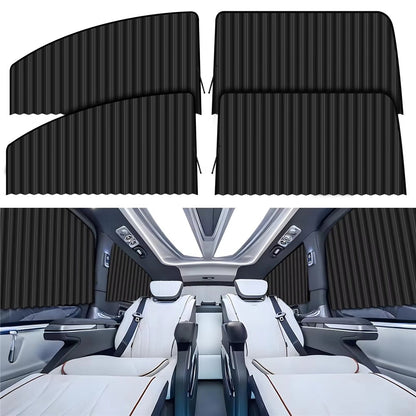 4Pcs / Set Car Magnetic Sunshade Side Window UV Protection Privacy Curtain for SUV Sedan