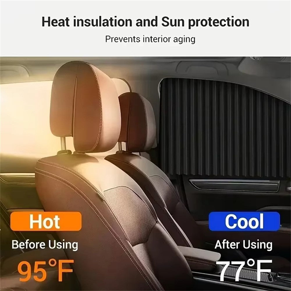 4Pcs / Set Car Magnetic Sunshade Side Window UV Protection Privacy Curtain for SUV Sedan